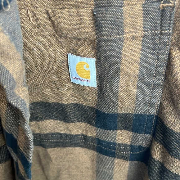 Carhartt Men's Brown and Black Plaid Shirt Jacket - Picture 3 of 4